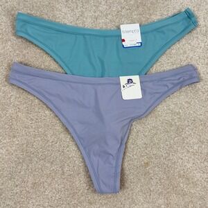 B.tempt'd by Wacoal Thong Panties 2 Pack Teal Lavender XL 972289 NWT‎